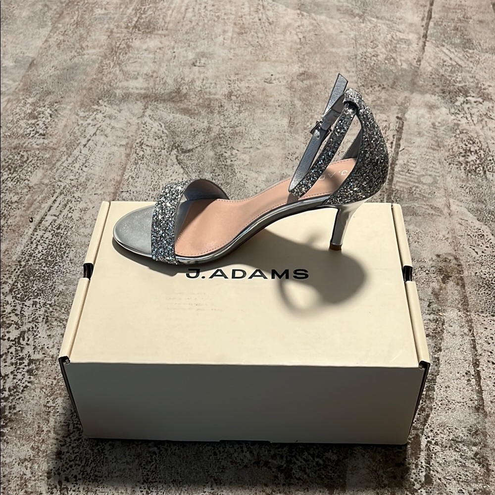 Adams Women's Silver Glitter Heels